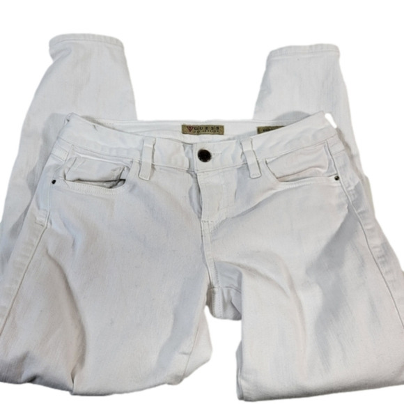 Guess Jeans White Britney Cropped Denim Jeans - Picture 1 of 8